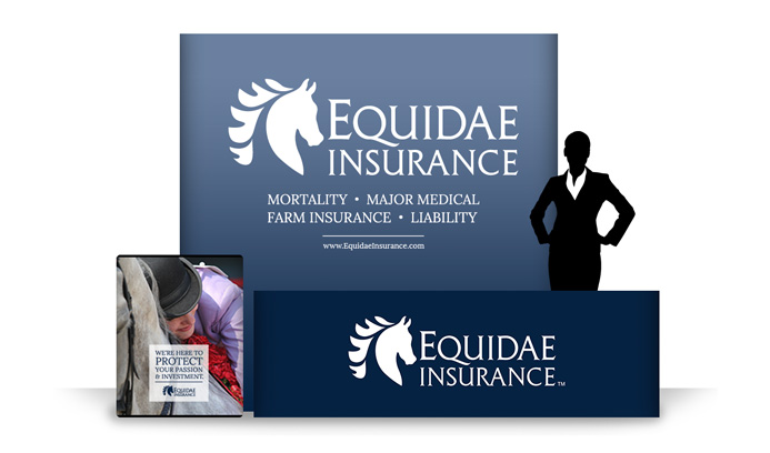 Equidae Insurance trade show display